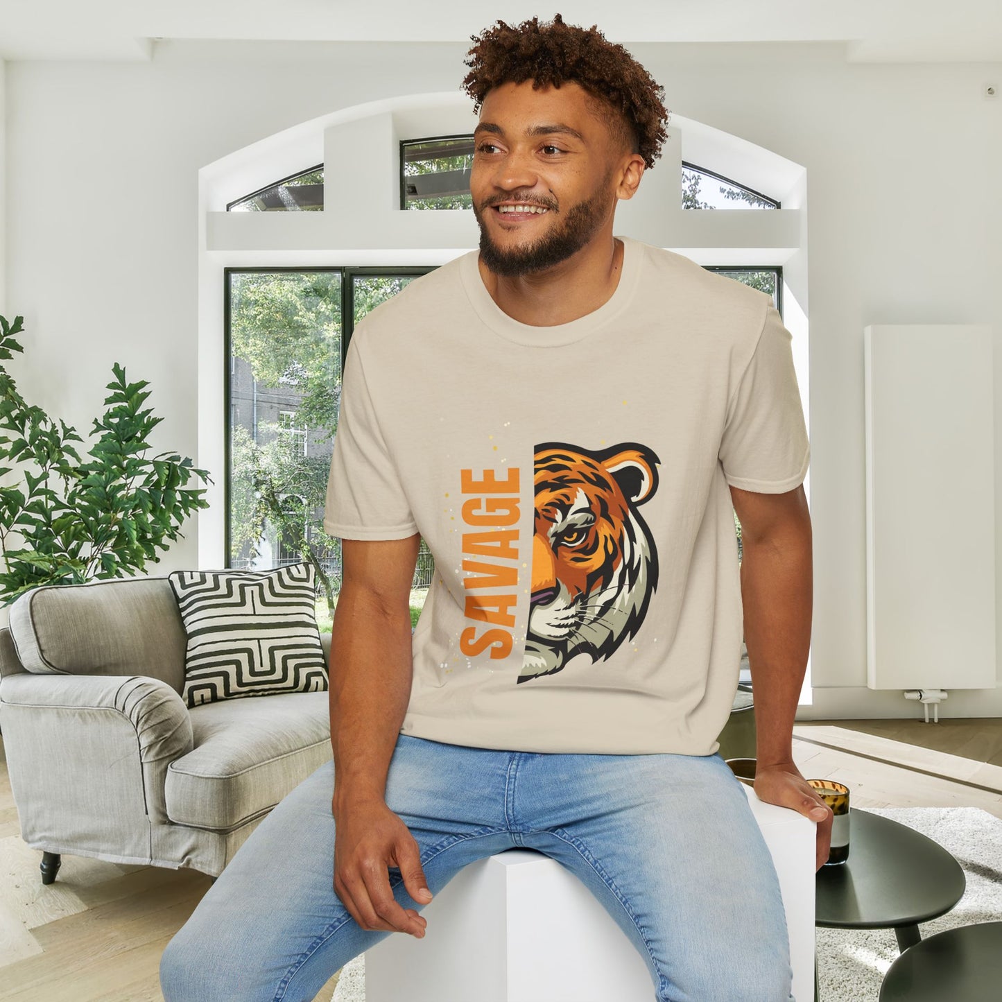 Savage Tiger Adult T-shirt