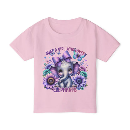 Just A Girl Who Loves Elephants Heavy Cotton™ Toddler T-shirt