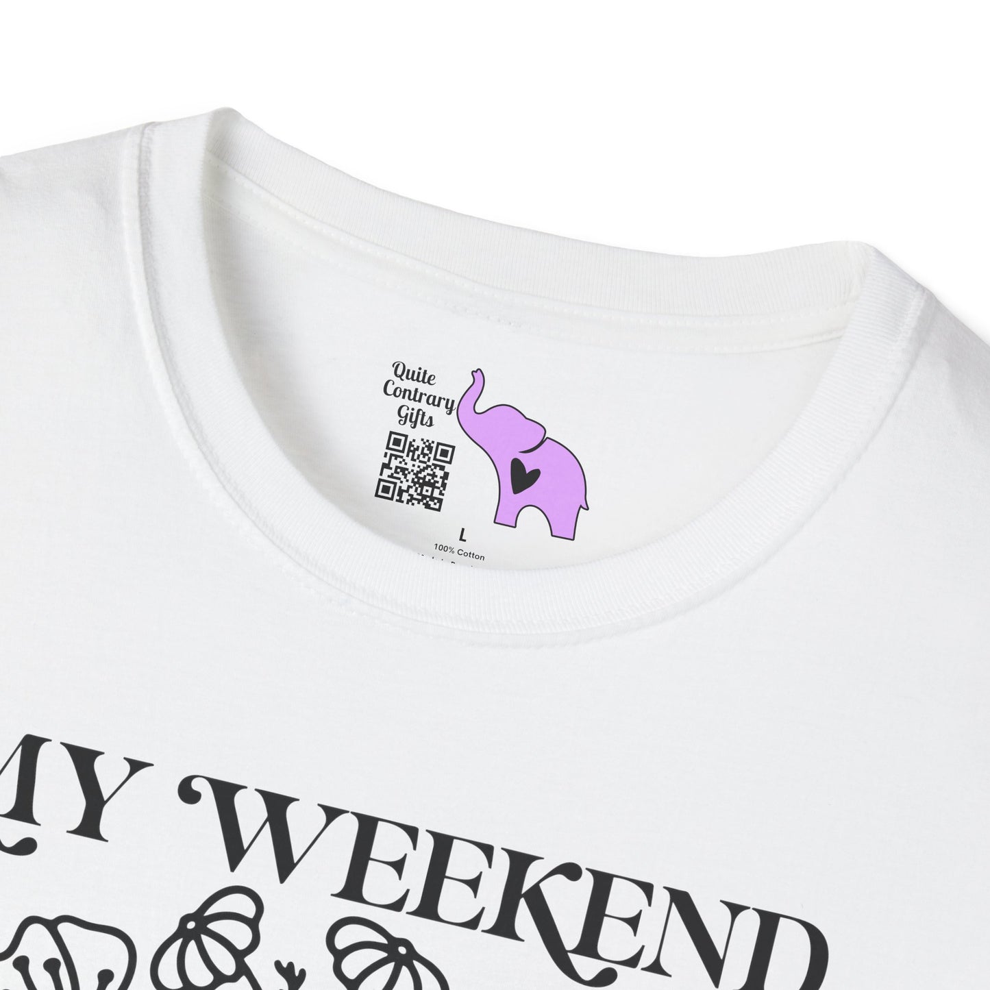 My Weekend Is Fully Booked (Flowers, Open Book) Adult T-shirt