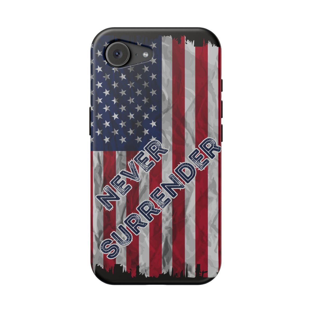 Never Surrender American Flag MagSafe® Compatible Tough Case for iPhone