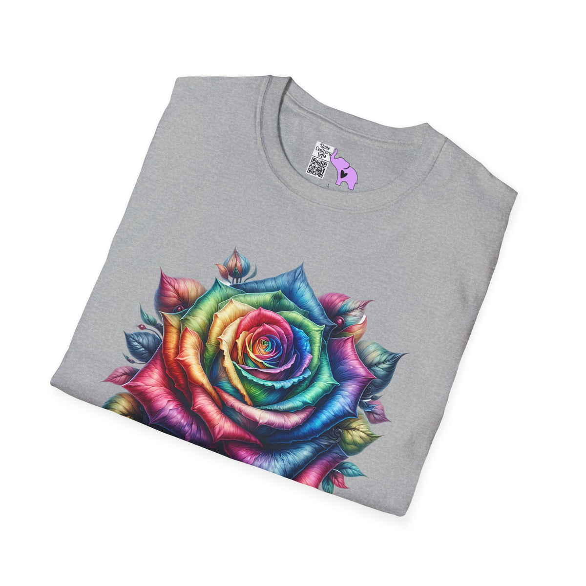 Colorful Rose Adult T-shirt