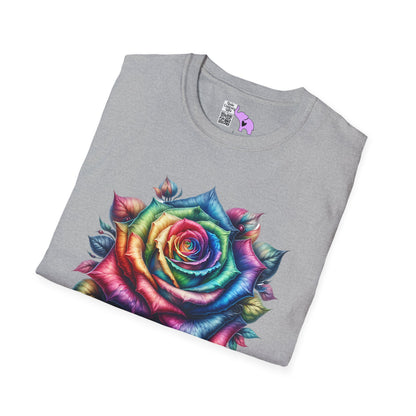 Colorful Rose Adult T-shirt