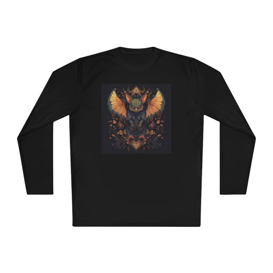 Creepy Bats Over Moon 11 Adult Long Sleeve Tee