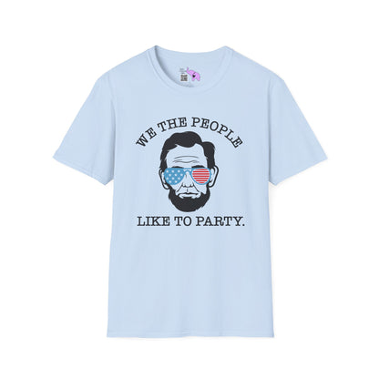 We The People Like To Party (Abraham Lincoln) Adult T-shirt