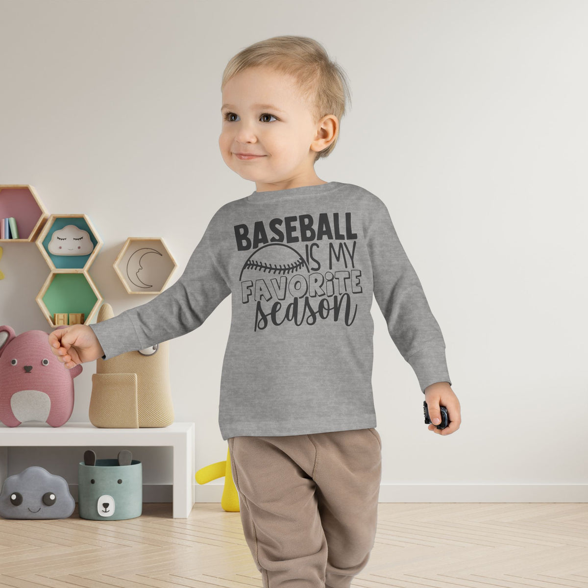 Baseball Is My Favorite Seaseon Toddler Long Sleeve Tee
