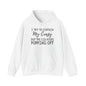 I Try to Contain My Crazy But The Lid Keeps Popping Off Heavy Blend™ Hooded Sweatshirt