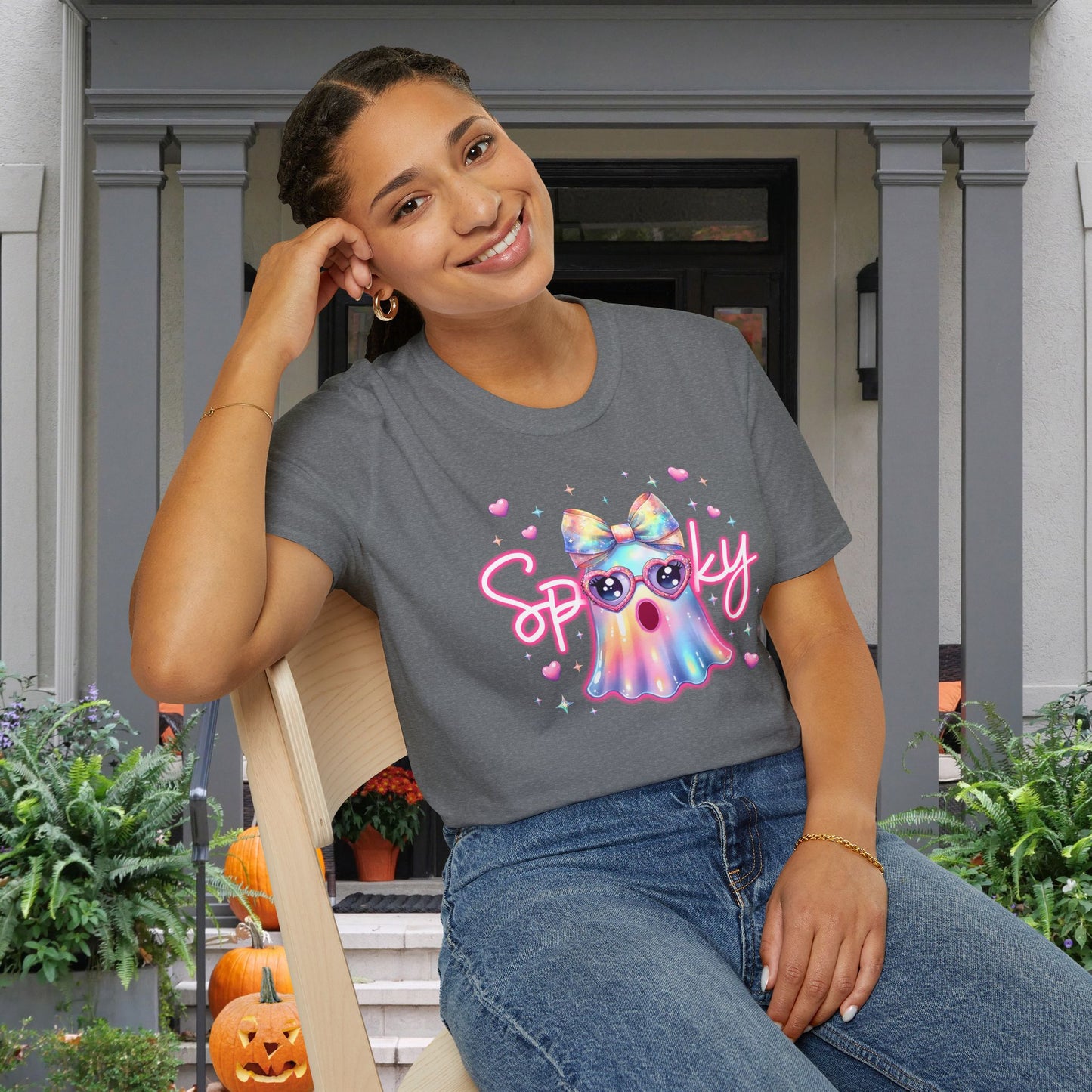 Spooky Pastel Ghost Adult T-shirt