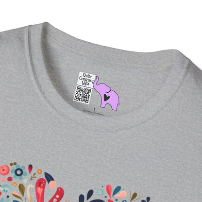 Floral Heart Adult T-shirt