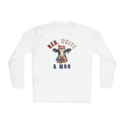 Red, White, & Moo Adult Long Sleeve Tee