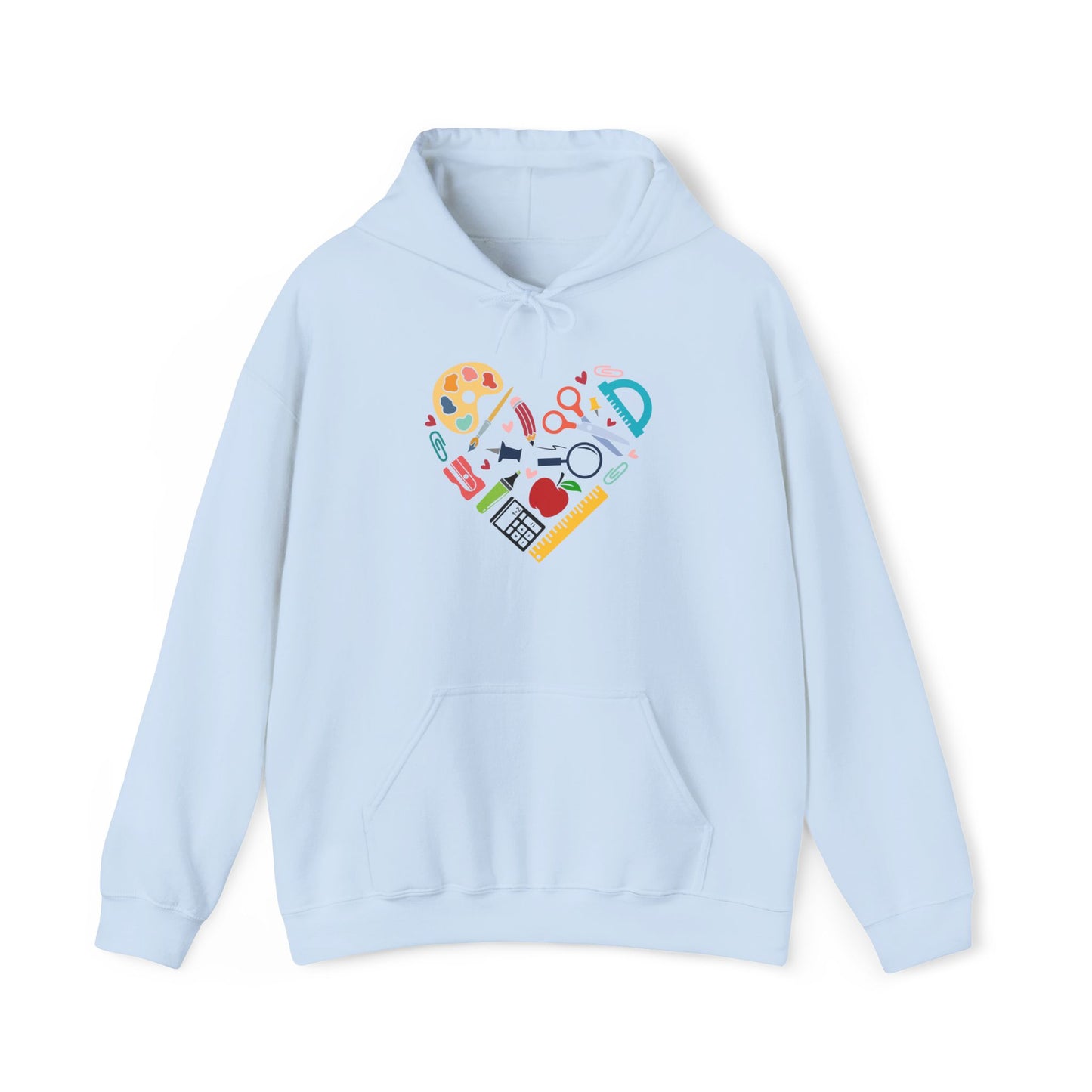School Supply Heart Heavy Blend™ Hooded Sweatshirt