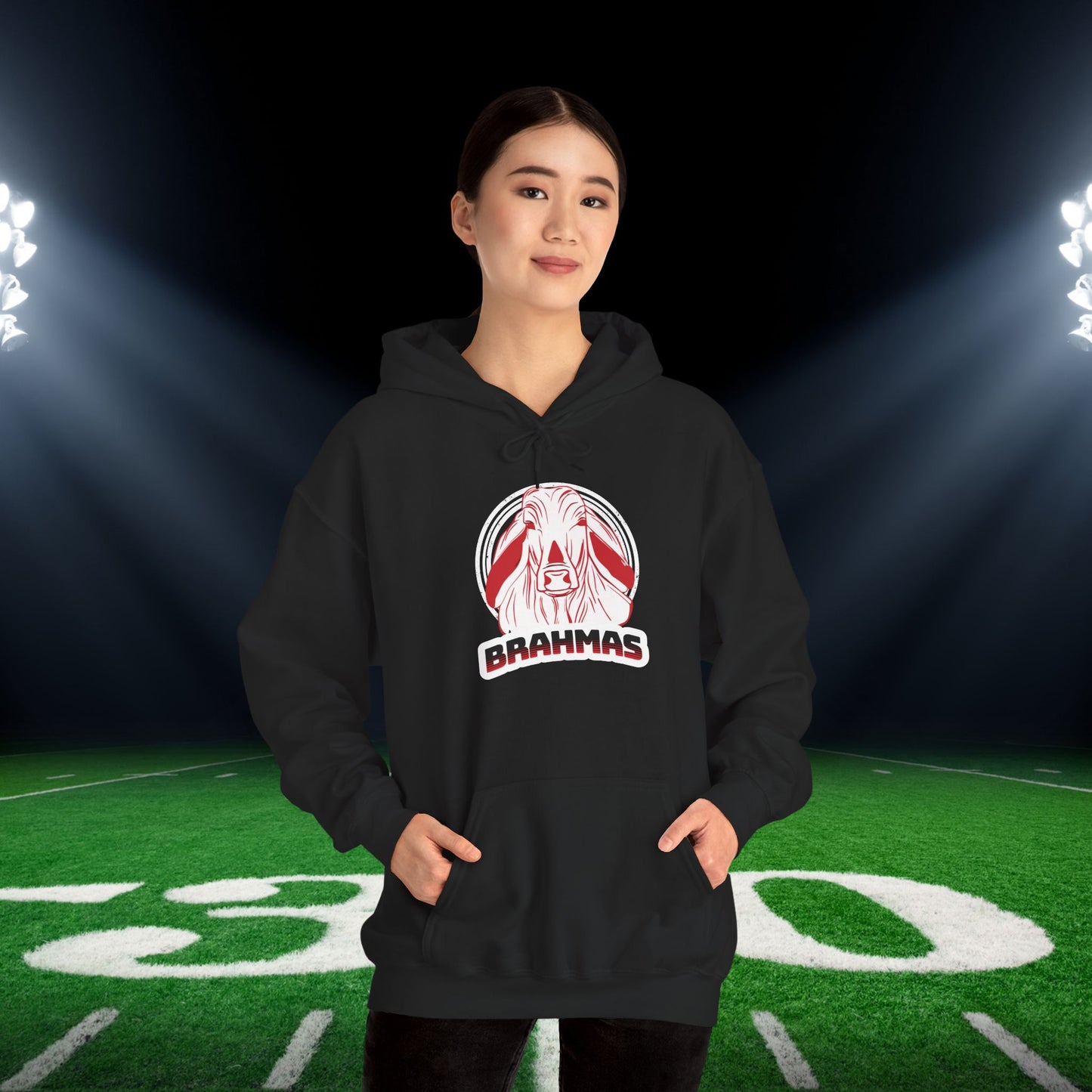 Brahmas Circle Adult Heavy Blend™ Hooded Sweatshirt