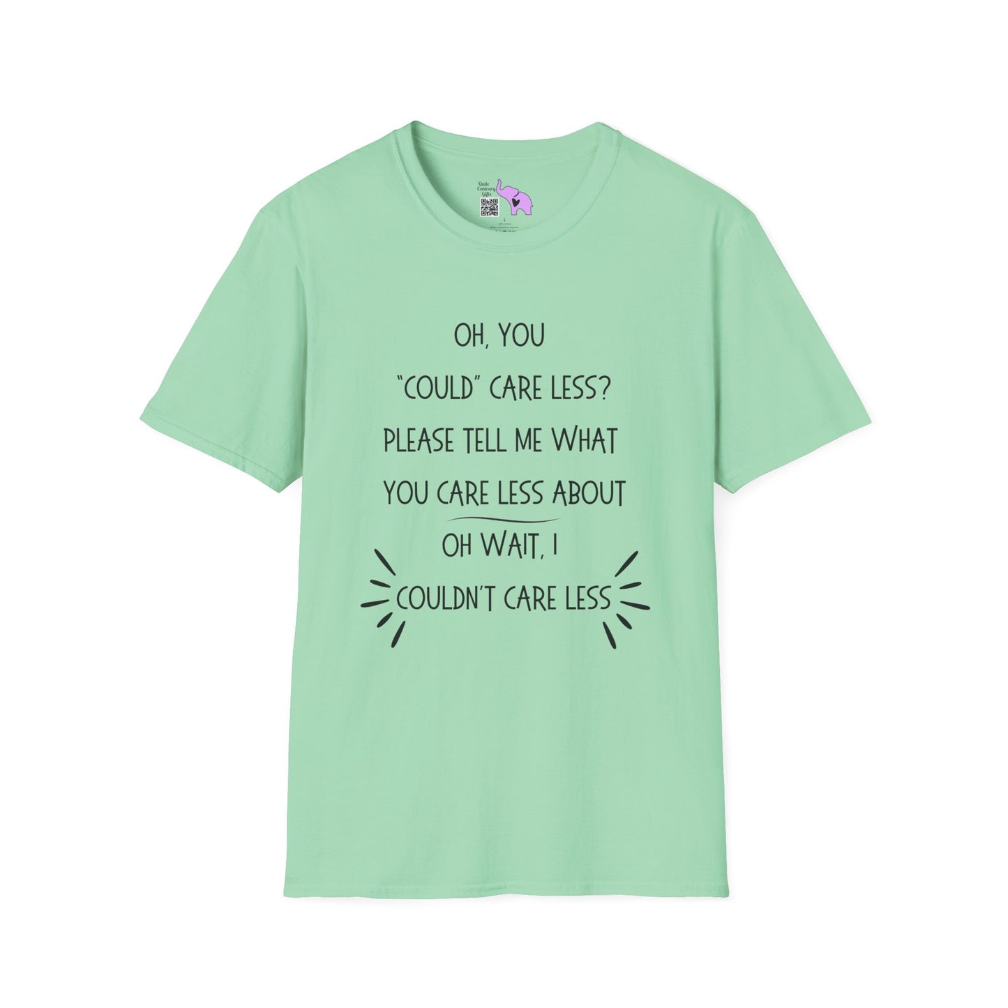 Couldn't Care Less Grammar T-shirt