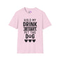 Hold My Drink I Gotta Pet This Dog Adult T-shirt