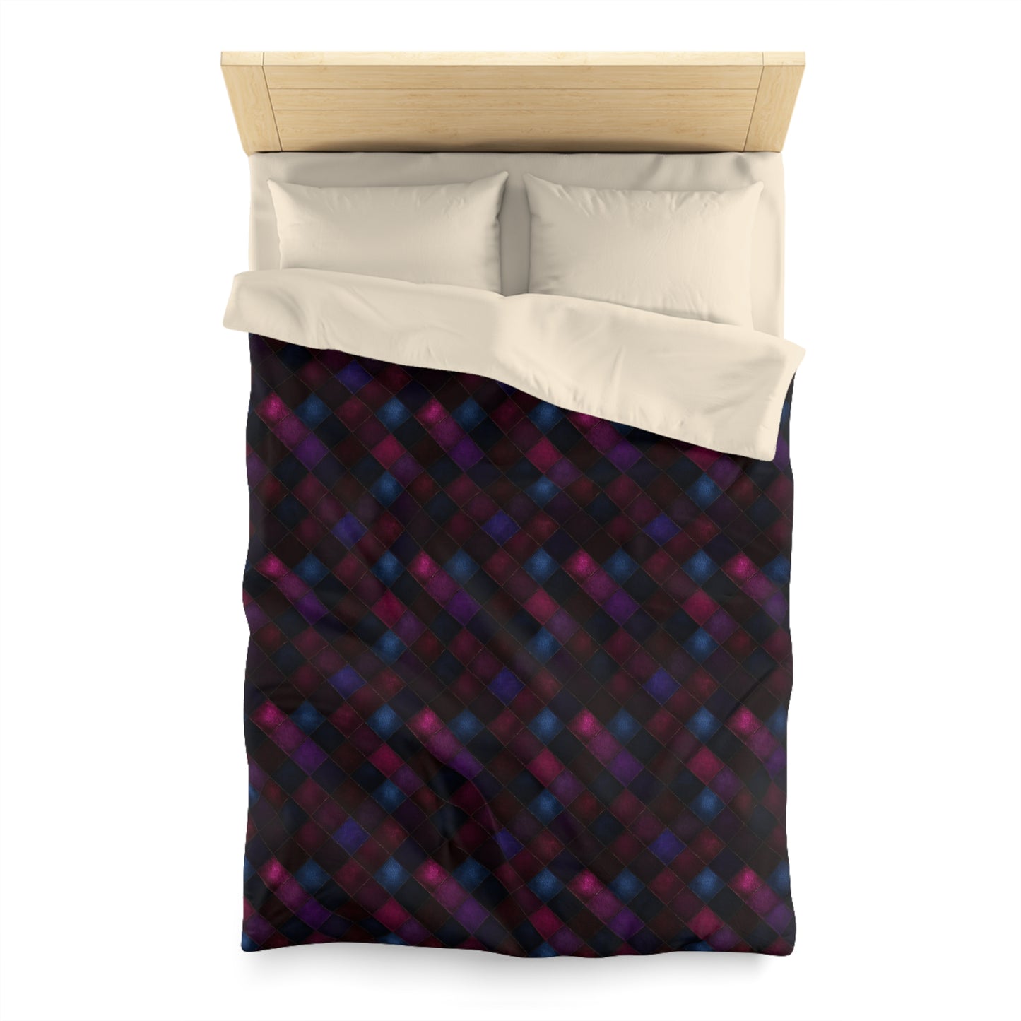 Velvet Patchwork Print Microfiber Duvet Cover