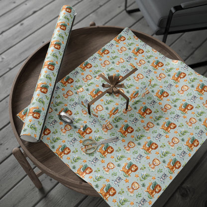 Cute Safari Animals Wrapping Paper