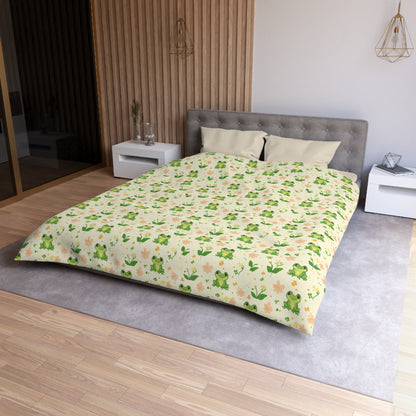 Froggy Meadow Microfiber Duvet Cover