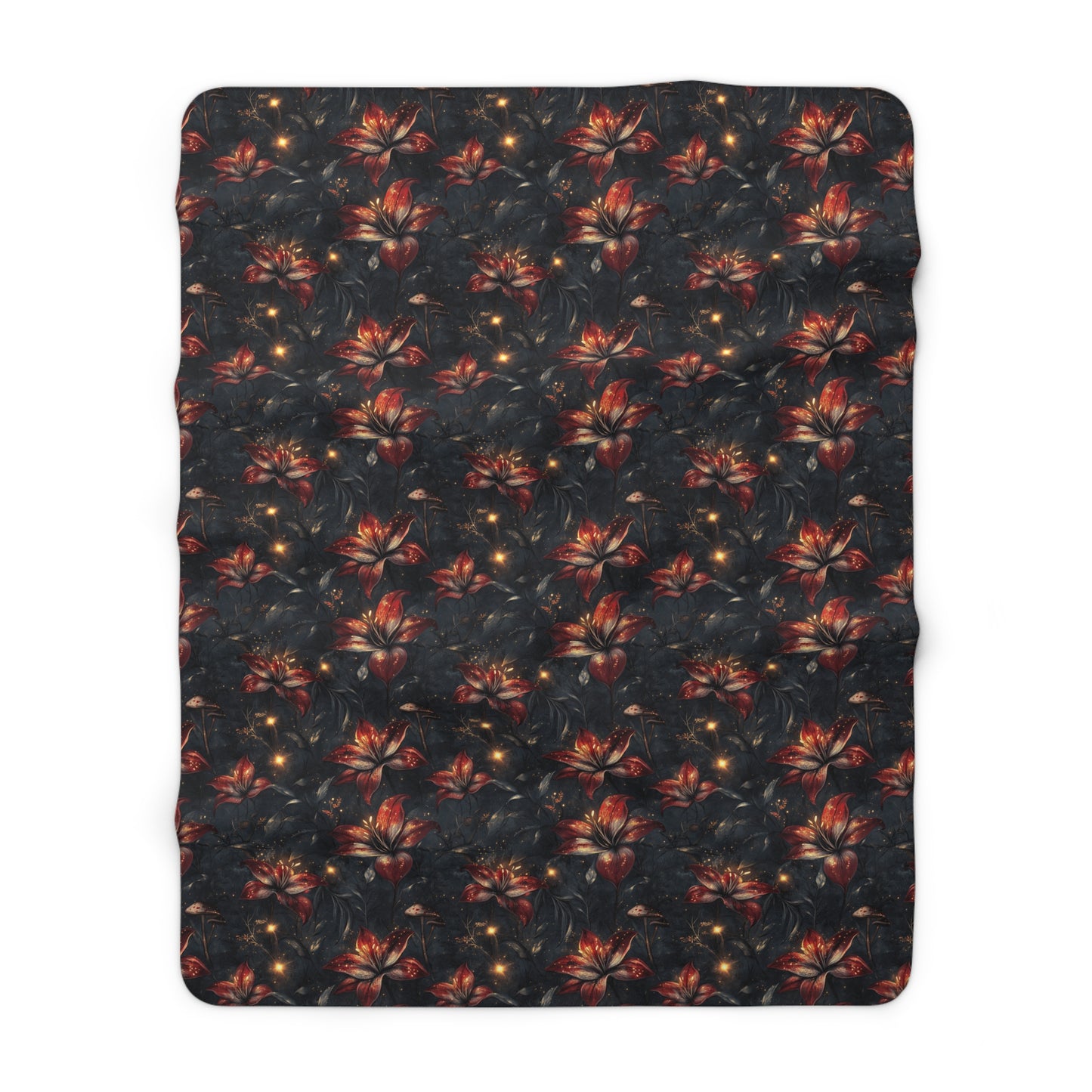 Fire Lilly Dreams Sherpa Fleece Blanket