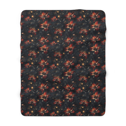 Fire Lilly Dreams Sherpa Fleece Blanket