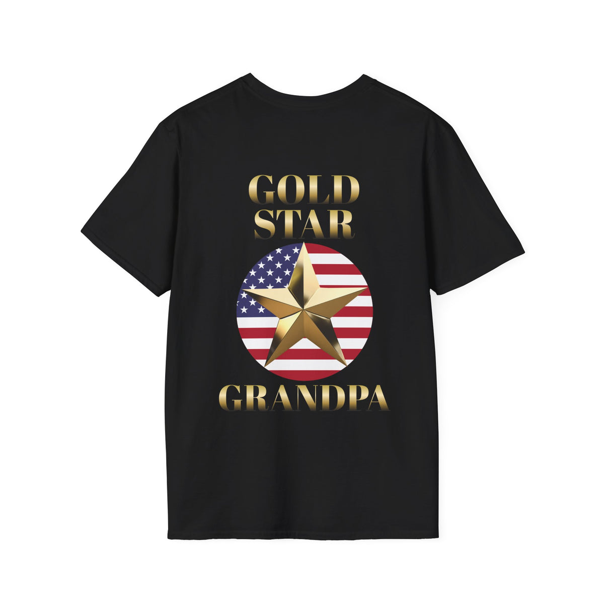 Gold Star Grandpa Forever Proud Adult T-shirt