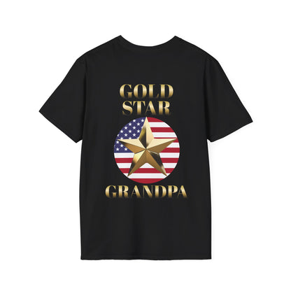 Gold Star Grandpa Forever Proud Adult T-shirt