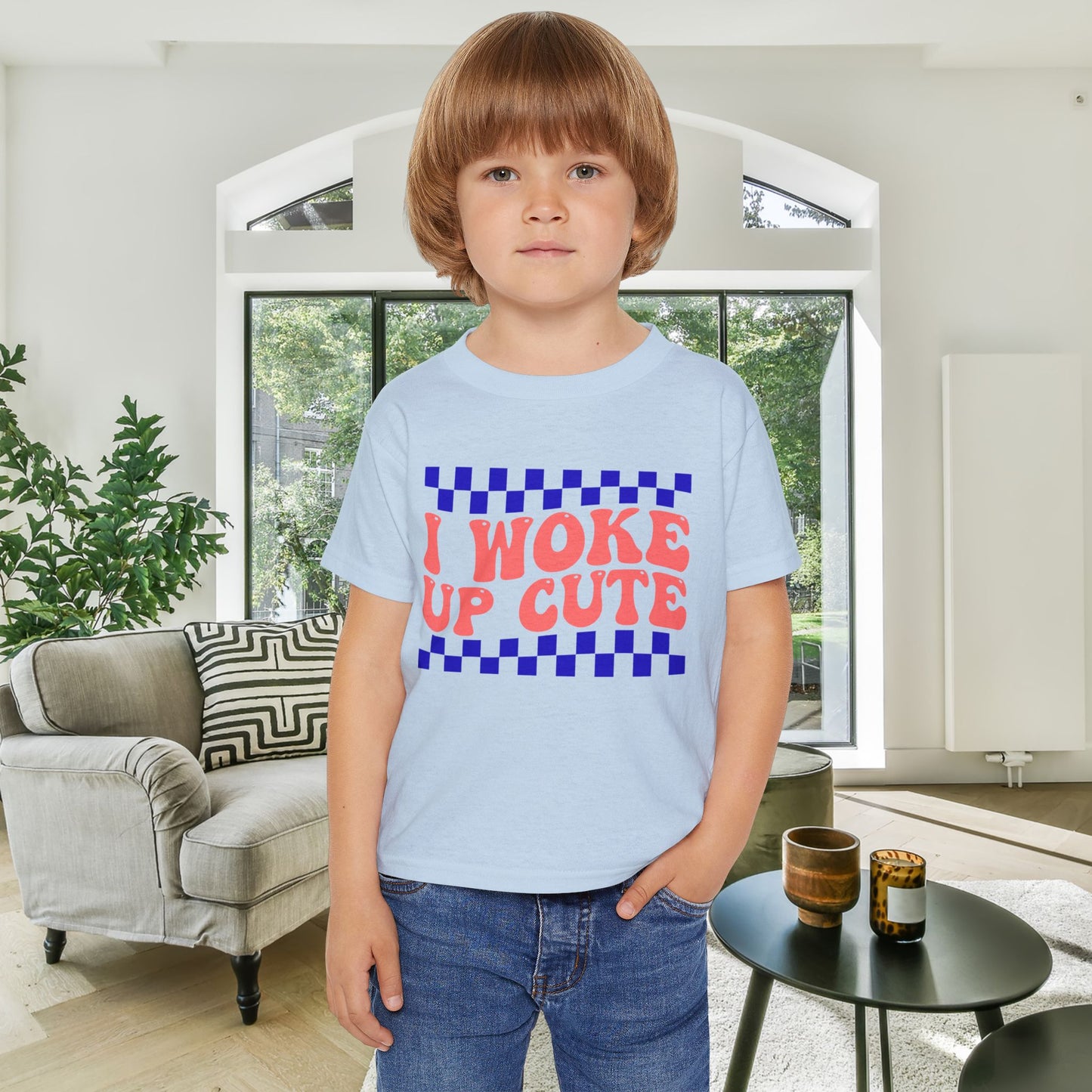 I Woke Up Cute Heavy Cotton™ Toddler T-shirt
