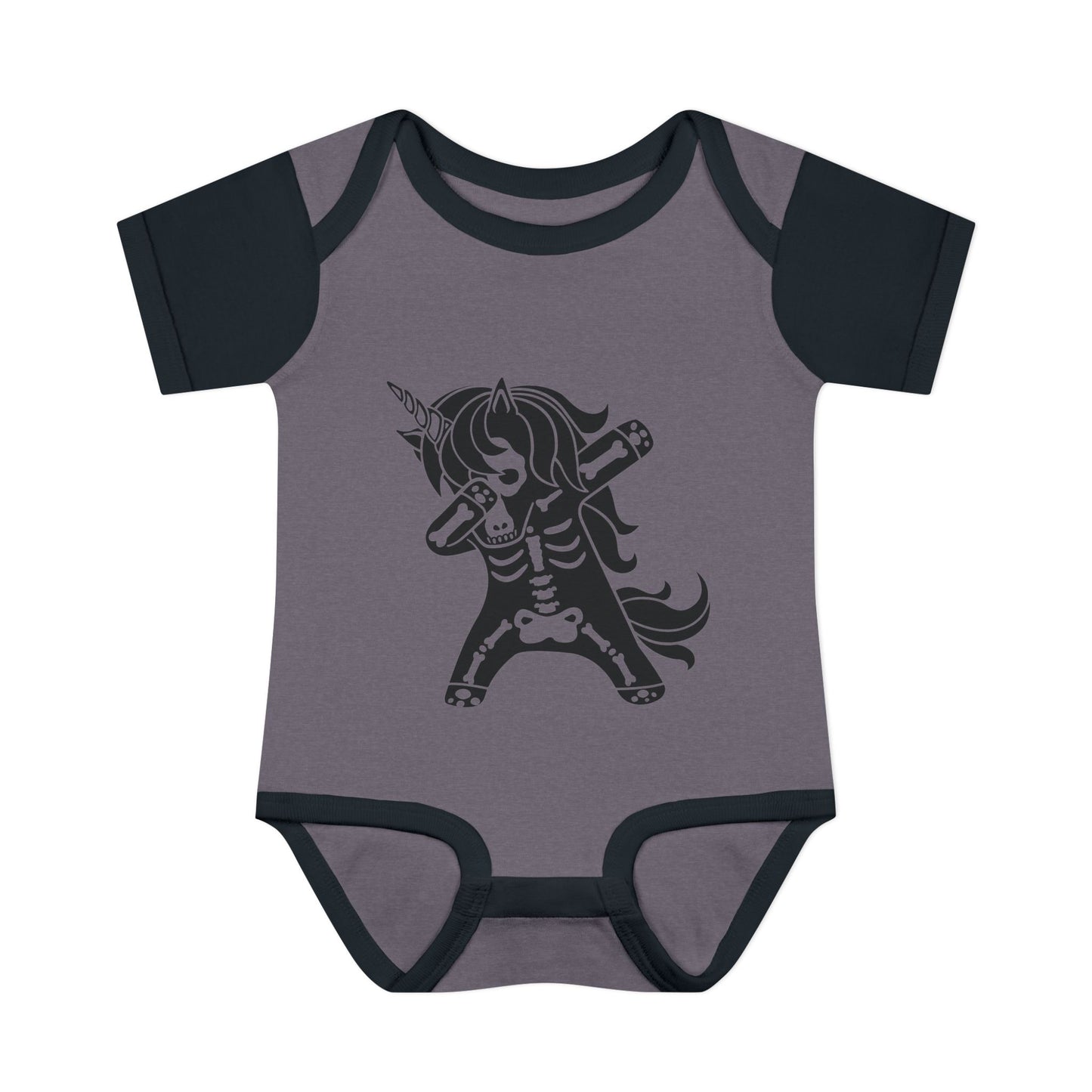 Dabbing Unicorn Skeleton Infant Baby Rib Bodysuit