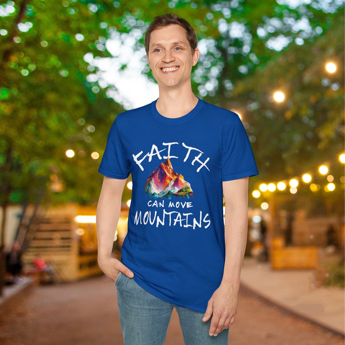 Faith Can Move Mountains Adult T-shirt