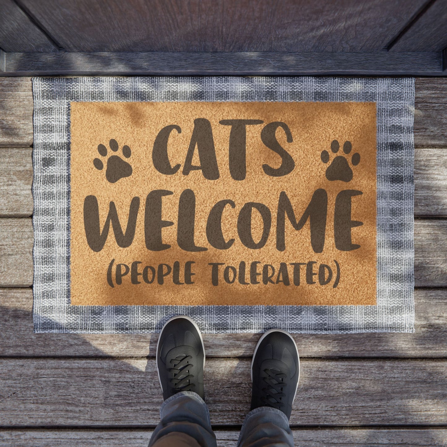 Cats Welcome (People Tolerated) Coconut Fiber Doormat