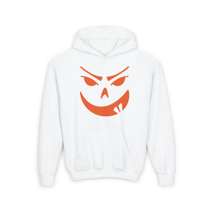 Goofy Grin Jack-O-Lantern Youth Heavy Blend Hoodie