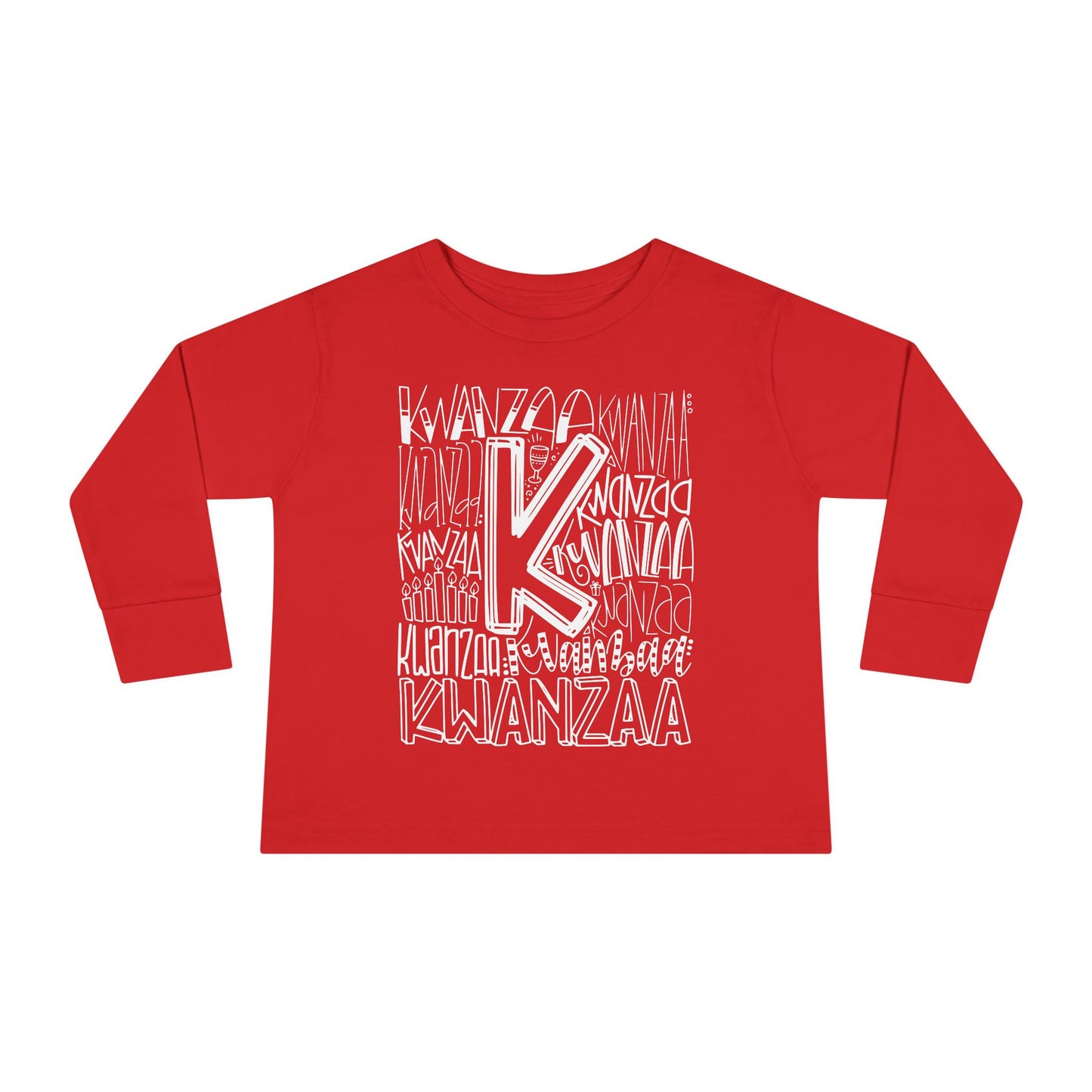 Kwanzaa Wordcloud Toddler Long Sleeve Tee