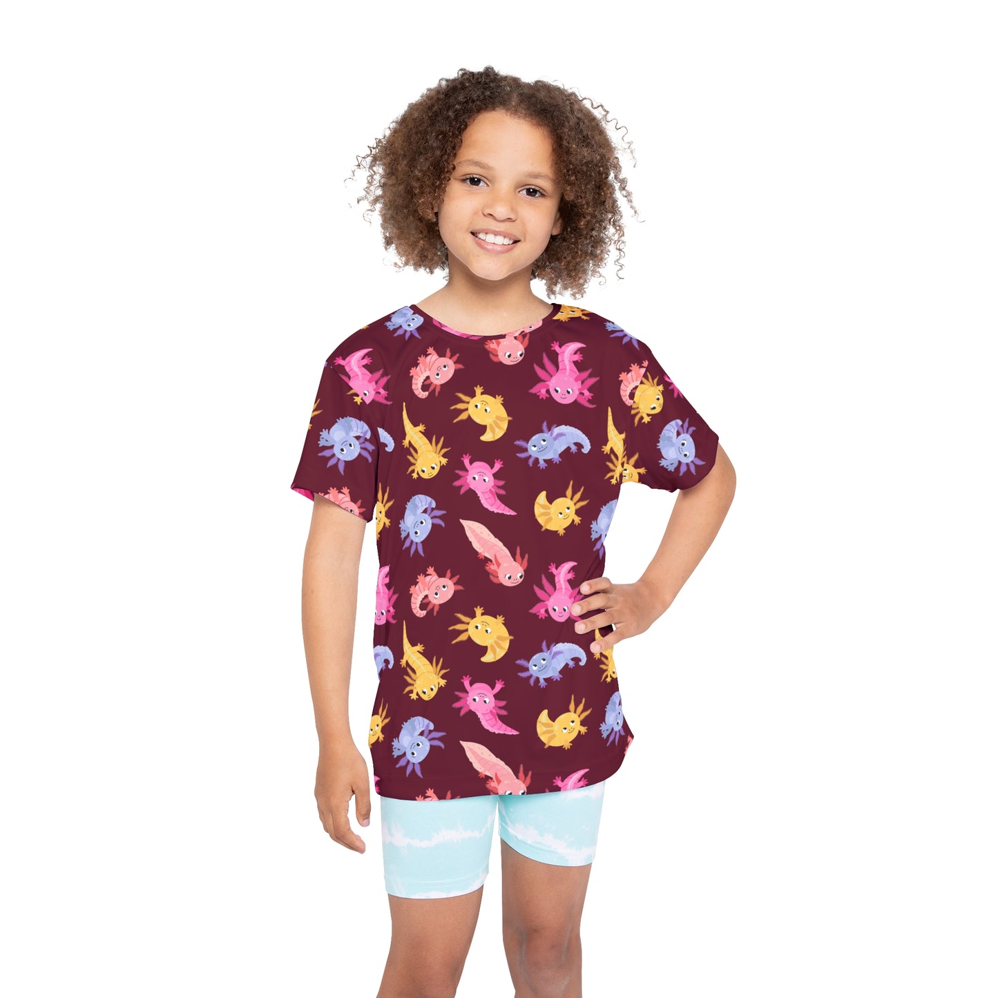 Crimson Axolotls Kids T-Shirt