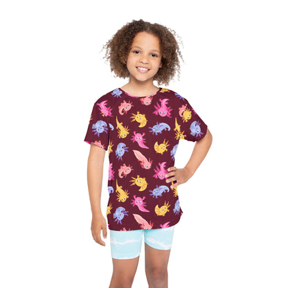 Crimson Axolotls Kids T-Shirt