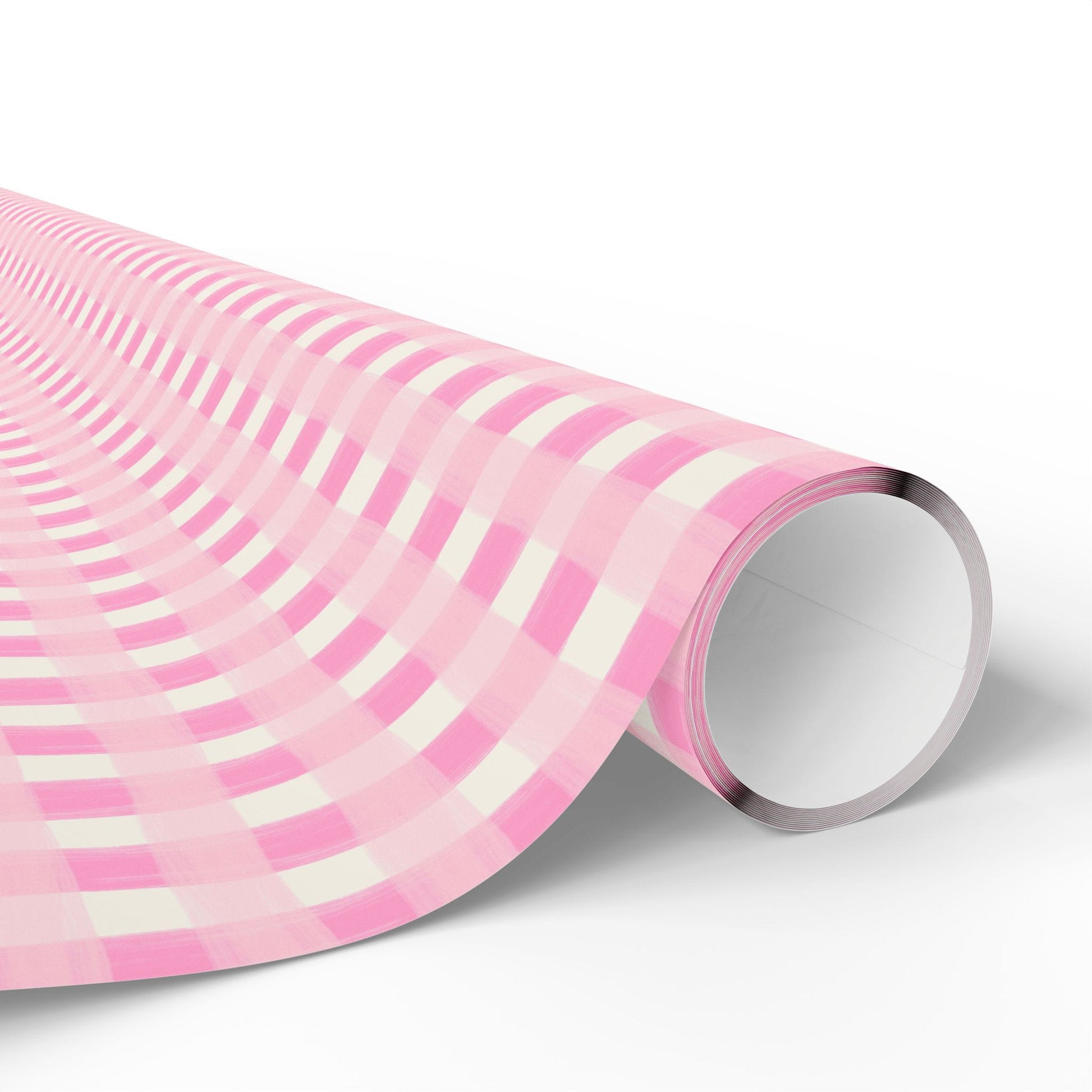 Dreamy Rose Gingham Wrapping Paper