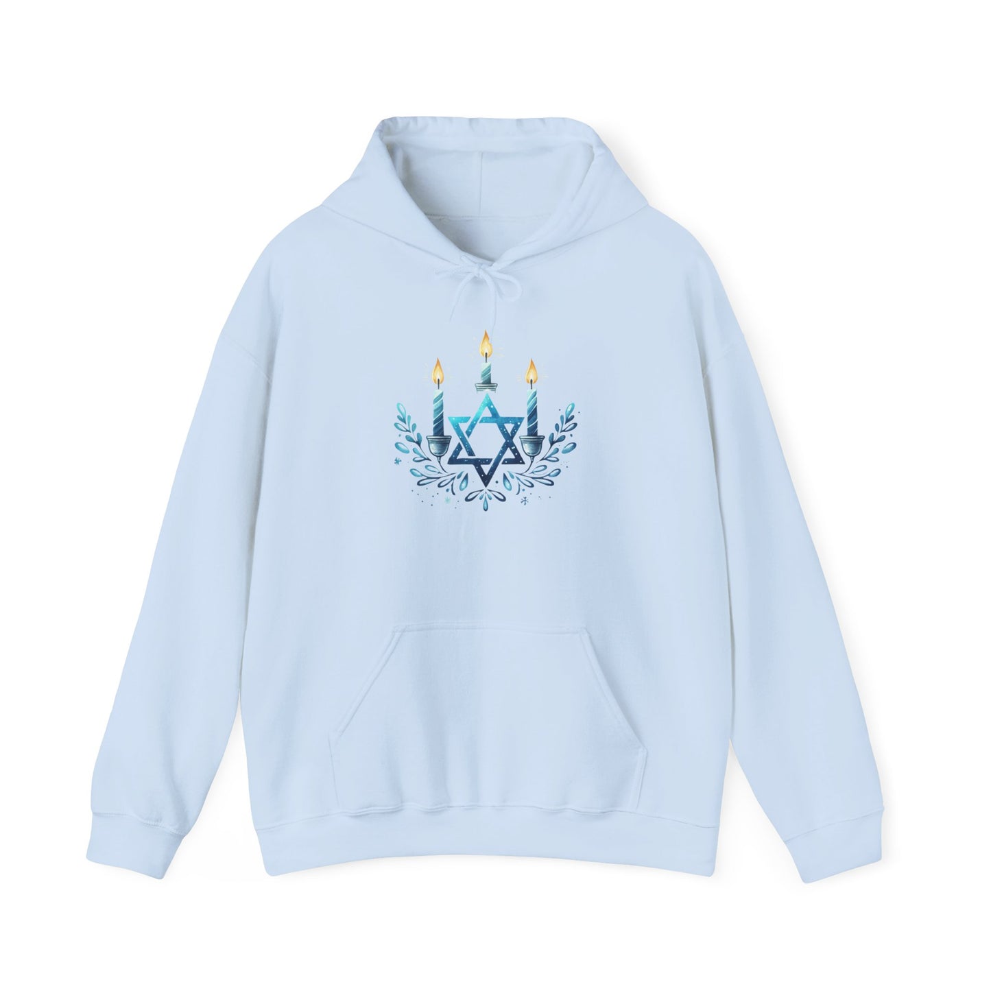 Star & Flame Hanukkah Adult Heavy Blend™ Hooded Sweatshirt