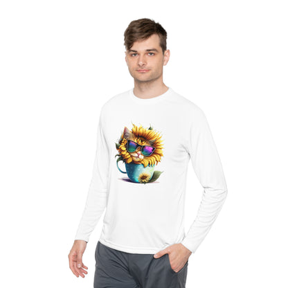 Cool Sunflower Kitten 1 Adult Long Sleeve Tee