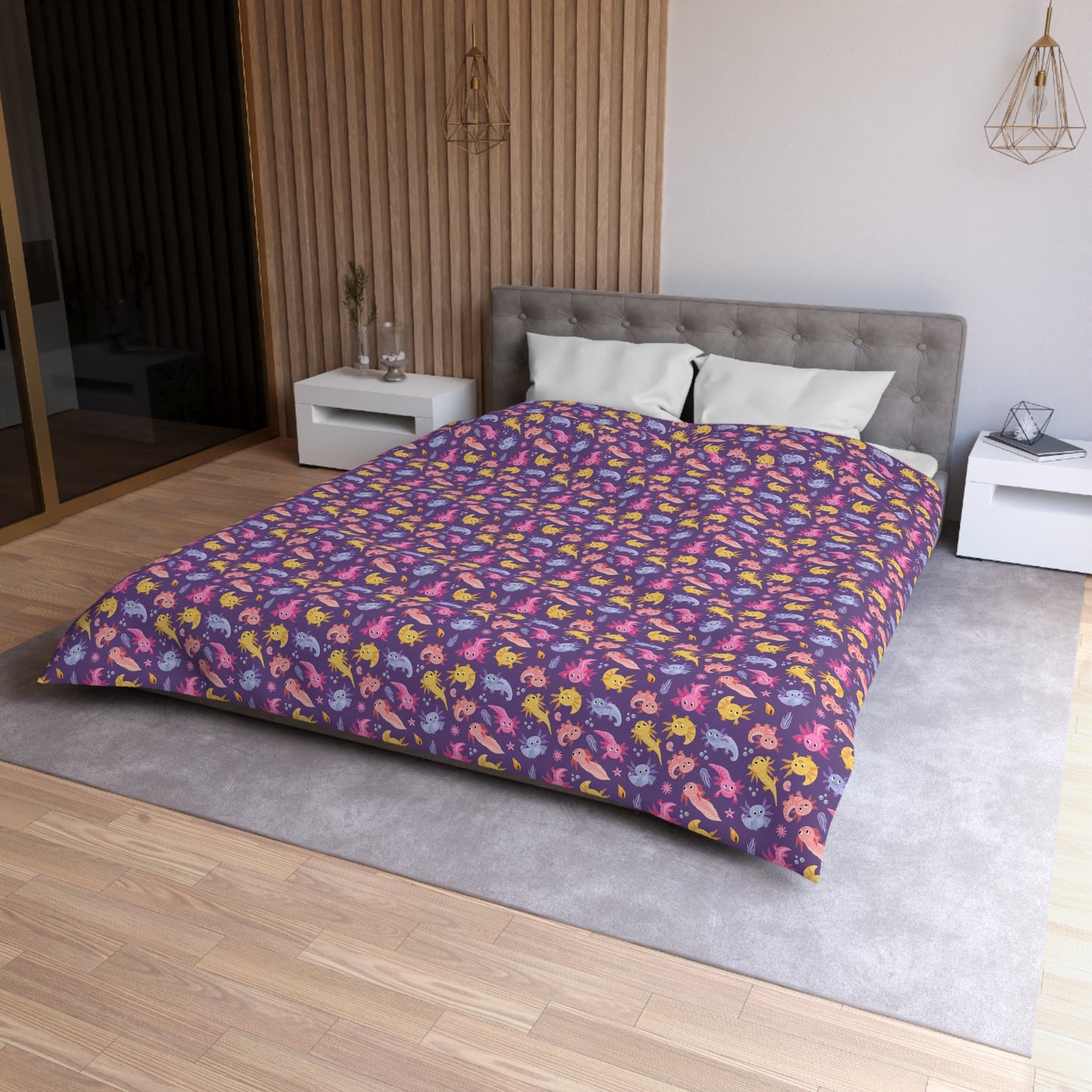 Axolotl Adventures Microfiber Duvet Cover