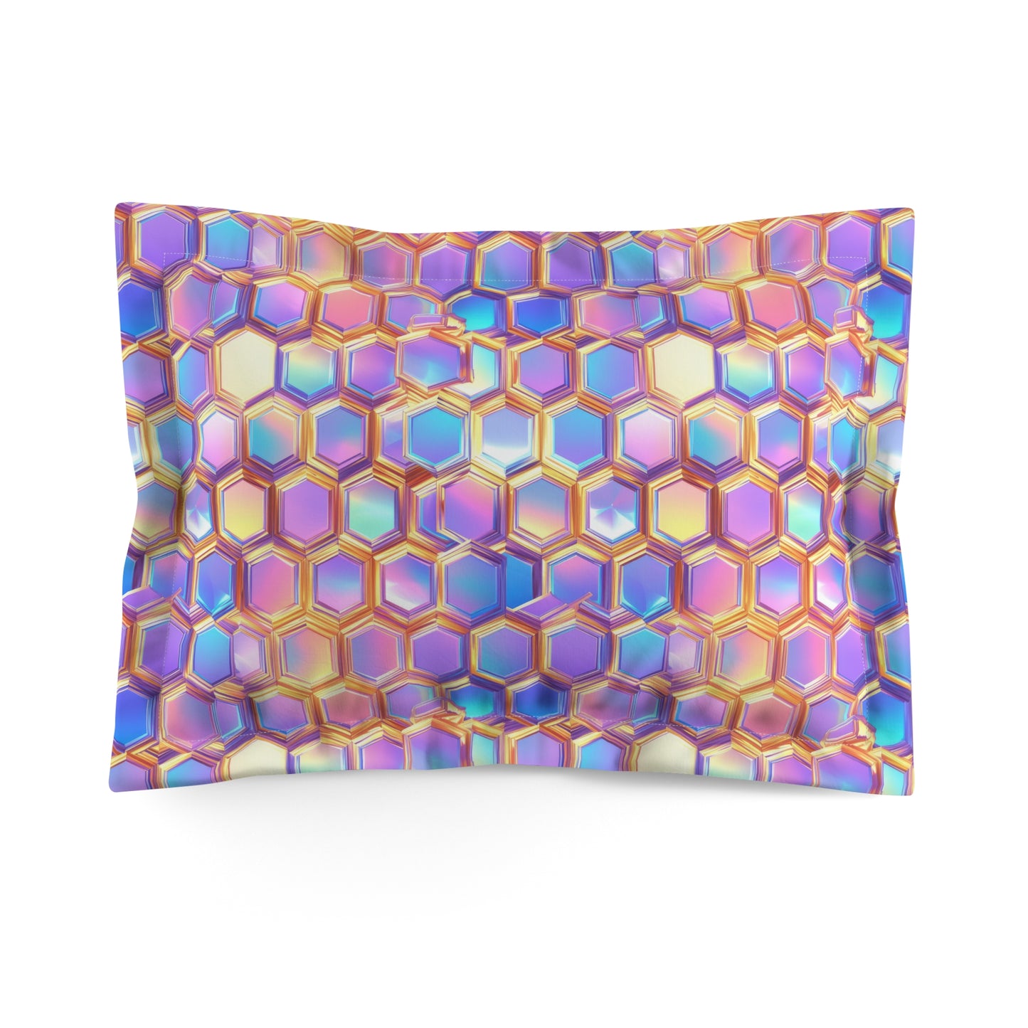 Aurora Hexagons Microfiber Pillow Sham