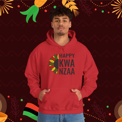 Happy Kwanzaa Sunflower Adult Heavy Blend™ Hooded Sweatshirt