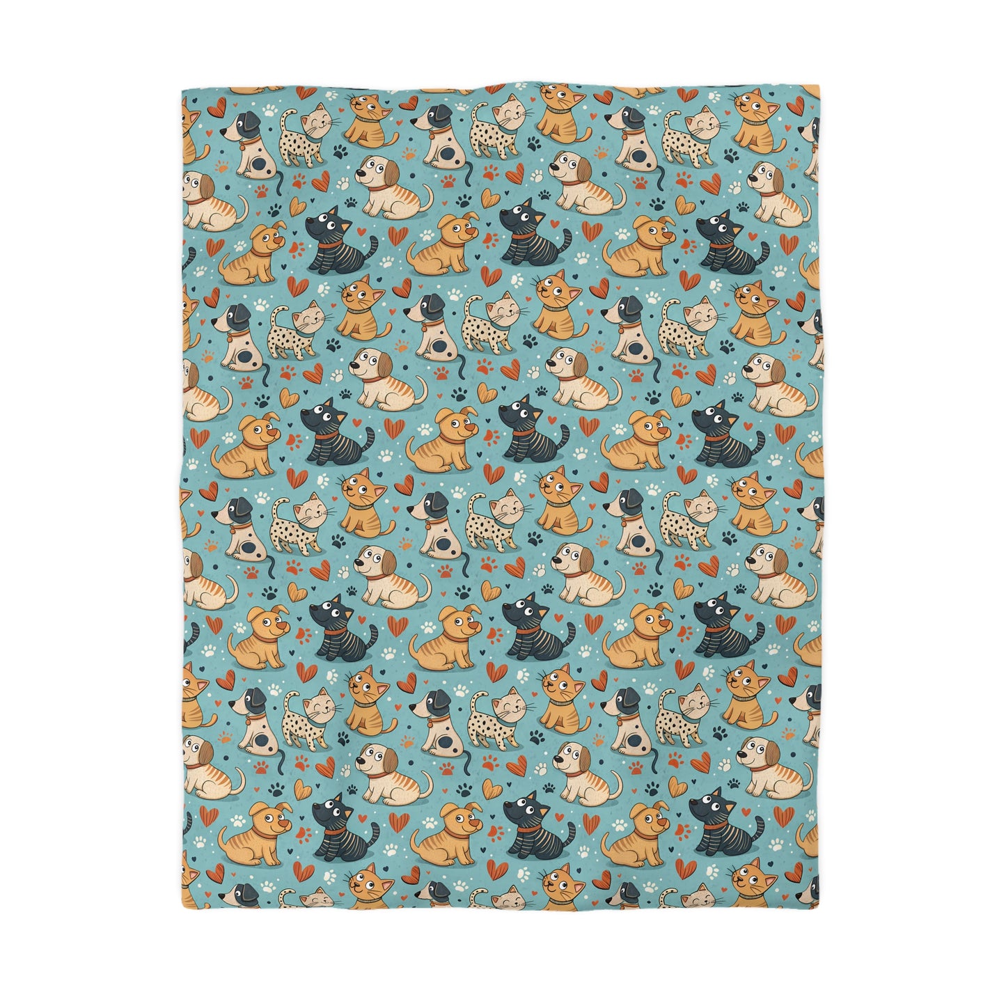 Paws & Whiskers Microfiber Duvet Cover