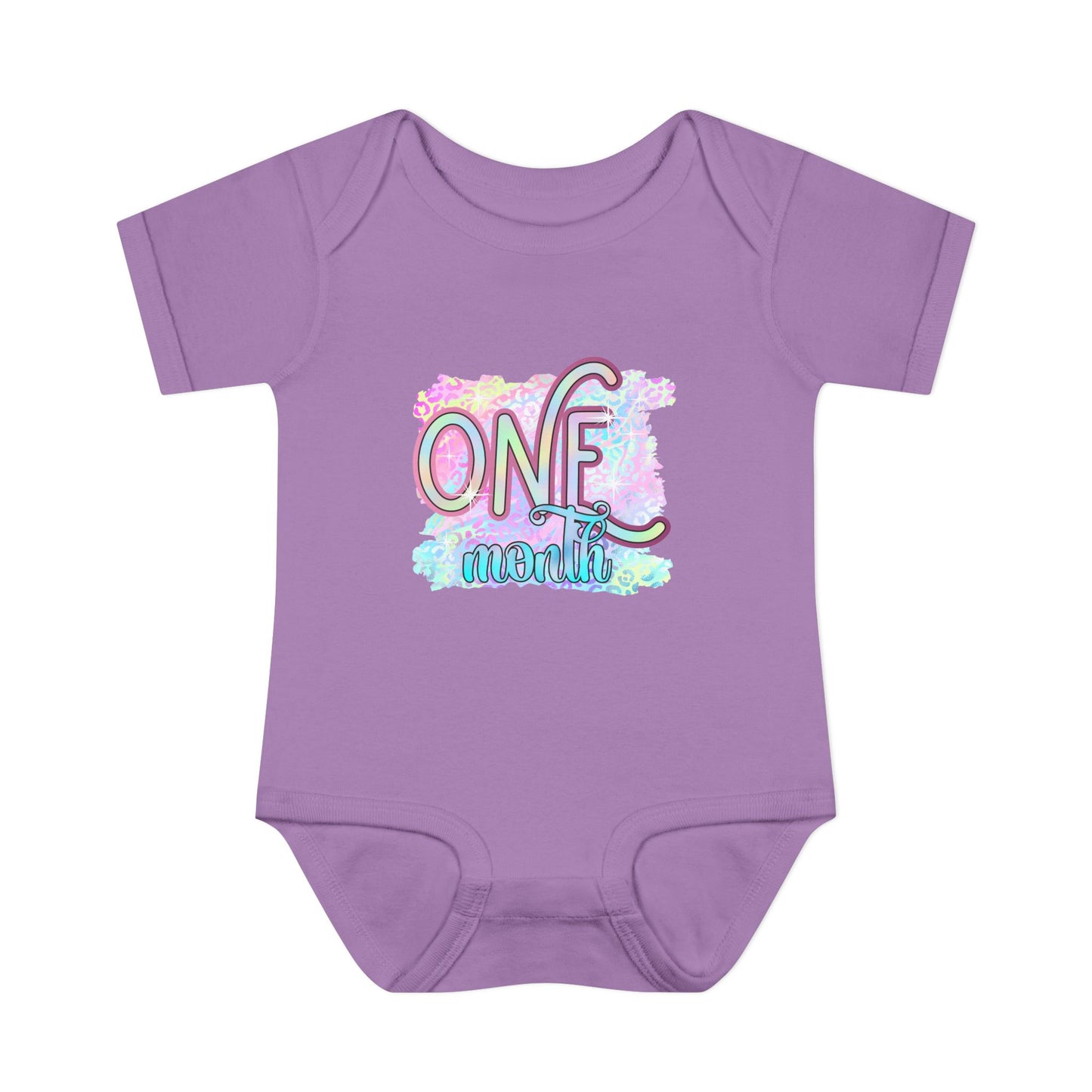 Pastel Wild One Milestone Baby Bodysuit-One Month