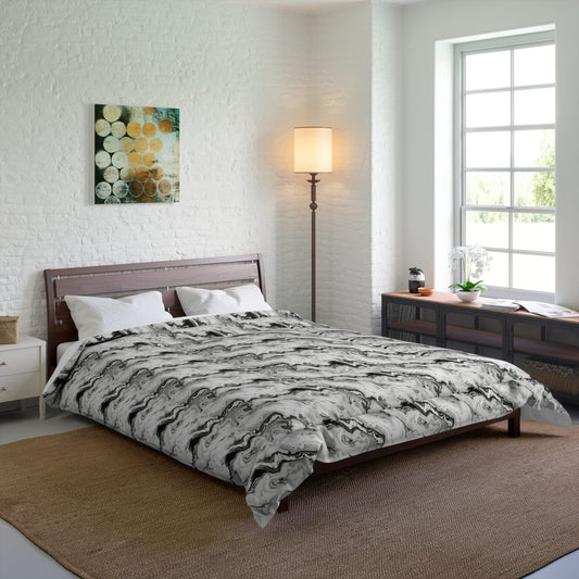 Frost Veil Marble Comforter