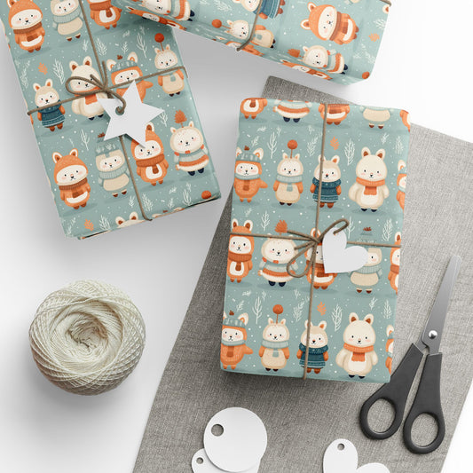 Snowy Bear Magic Wrapping Paper