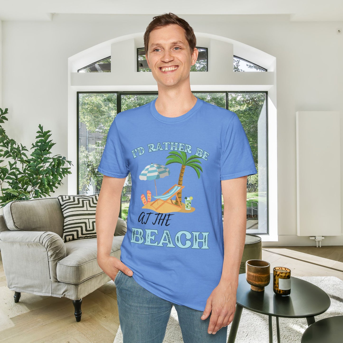 I'd Rather Be At The Beach Adult T-shirt