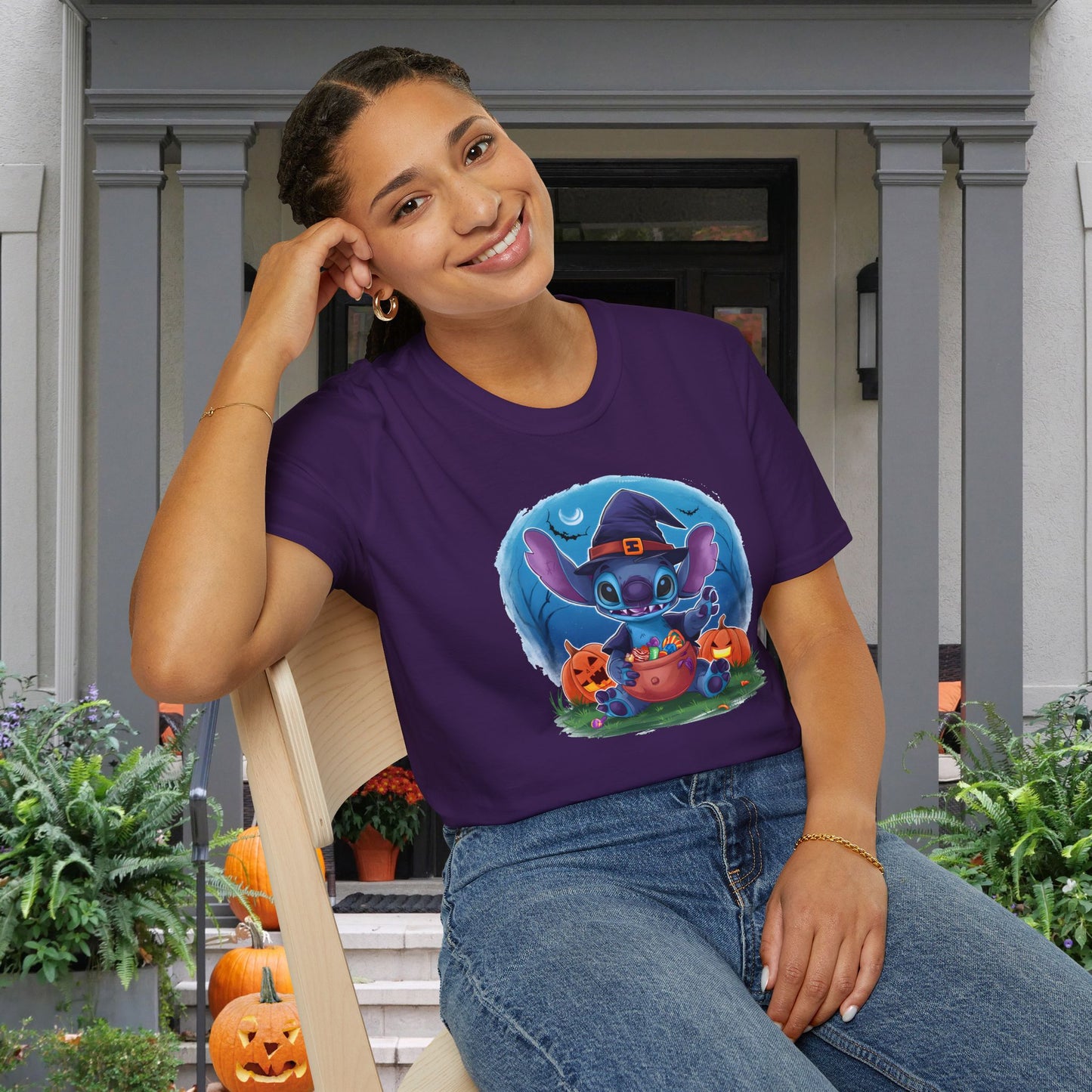 Halloween Stitch Adult T-shirt