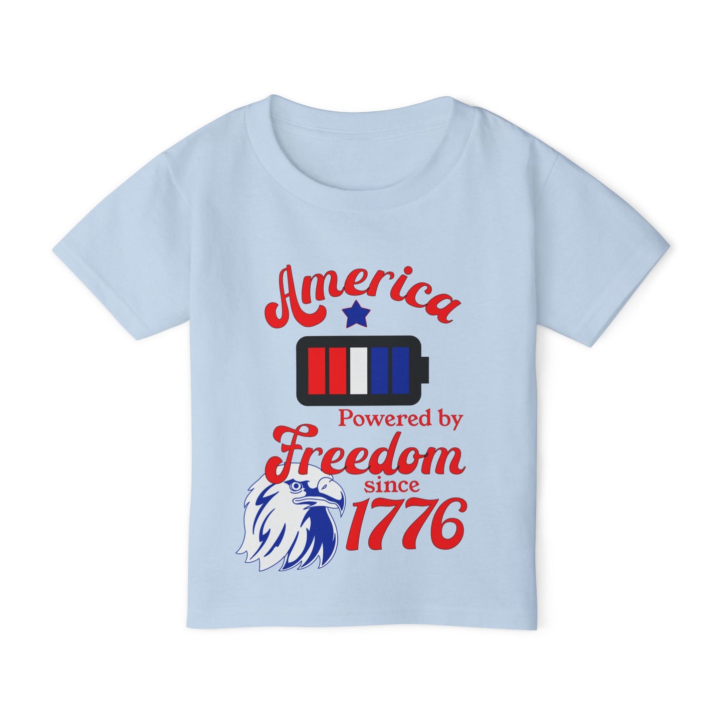 America Powered By Freedom Since 1776 Heavy Cotton™ Toddler T-shirt