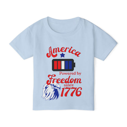 America Powered By Freedom Since 1776 Heavy Cotton™ Toddler T-shirt