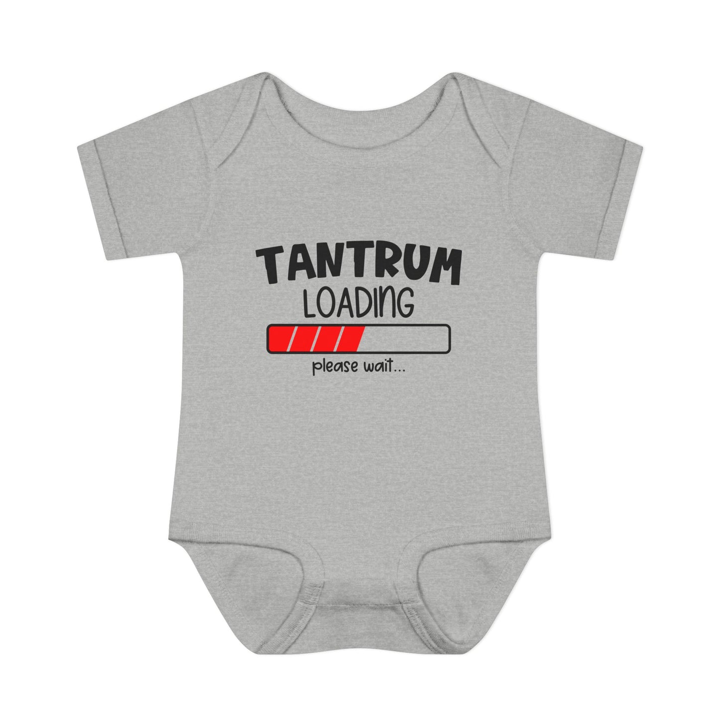 Tantrum Loading Please Wait Baby Rib Bodysuit