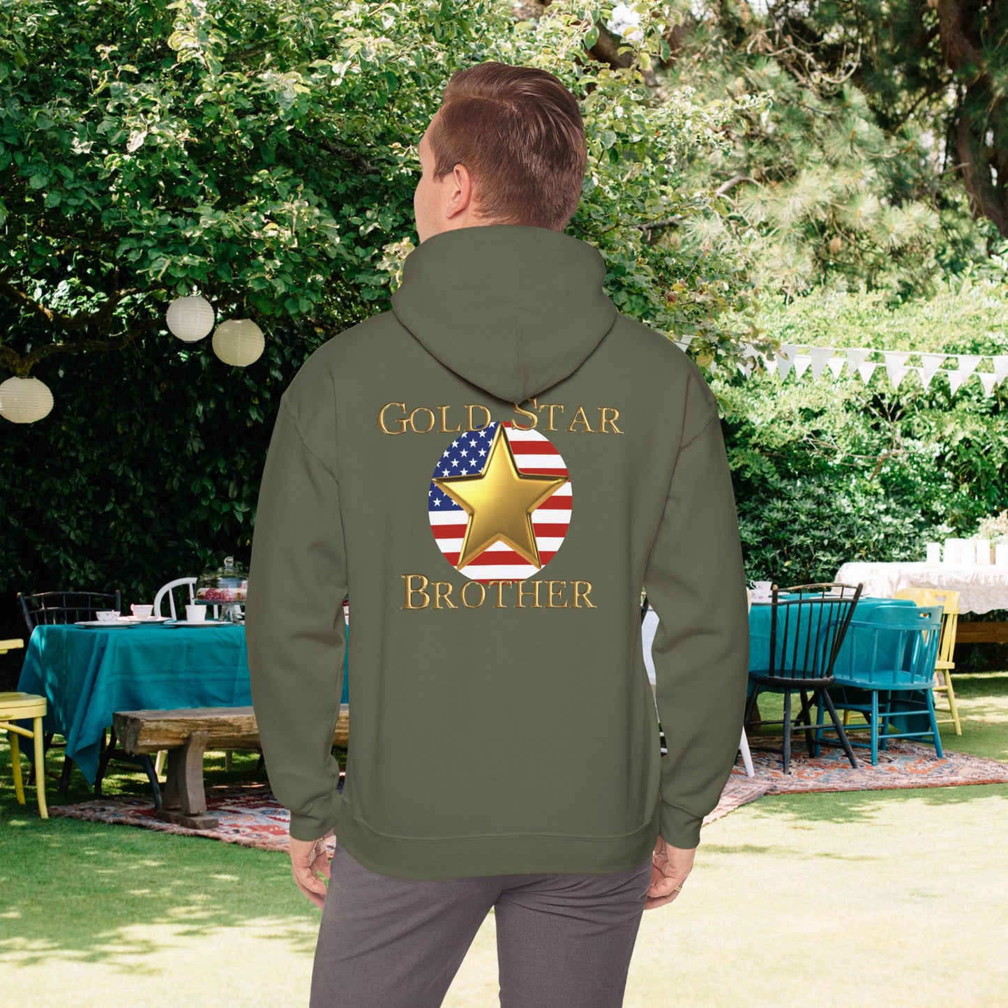 Gold Star Brother Heavy Blend™ Hooded Sweatshirt