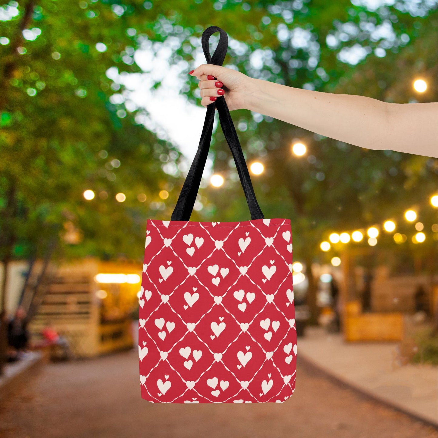 Sweetheart Trellis Canvas Tote Bag