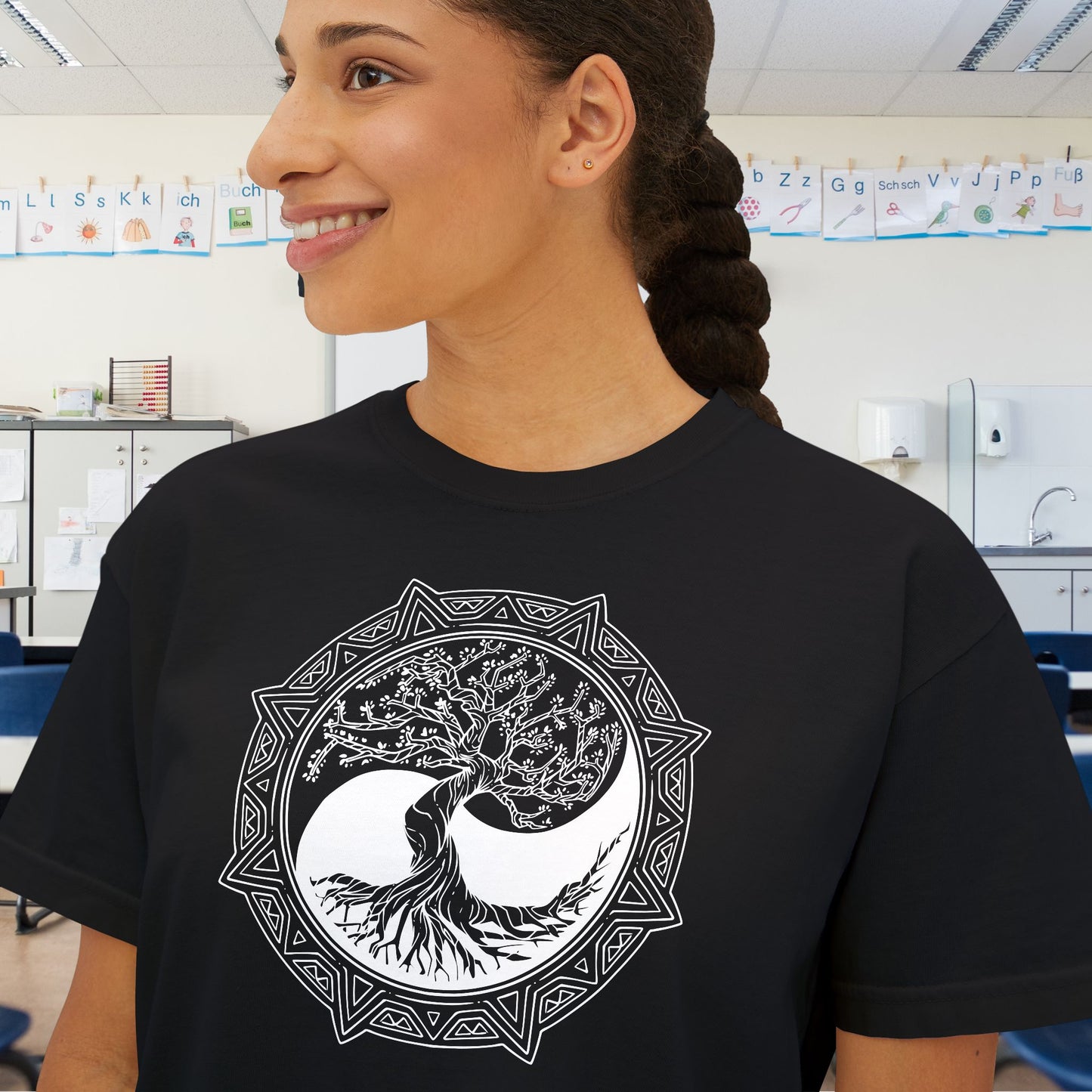 Tree of Life Yin Yang 6 Women's Boxy Tee
